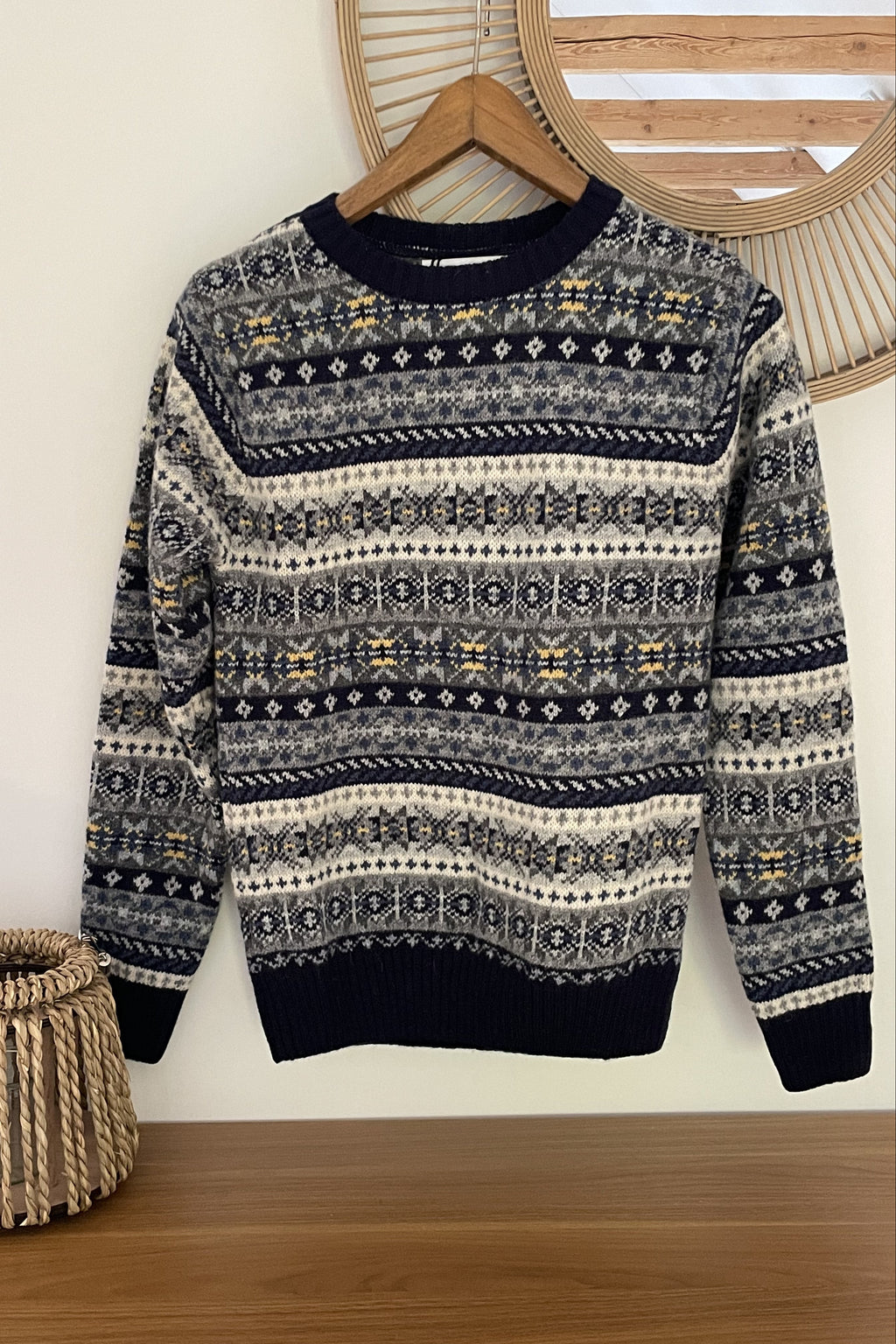 Harley M3574 Men's All Over Fair Isle Pullover