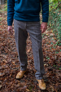 British House Trousers Kirk Grey Herringbone