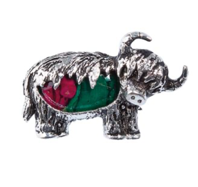 Heathergems Plated Highland Cow Brooch HB76