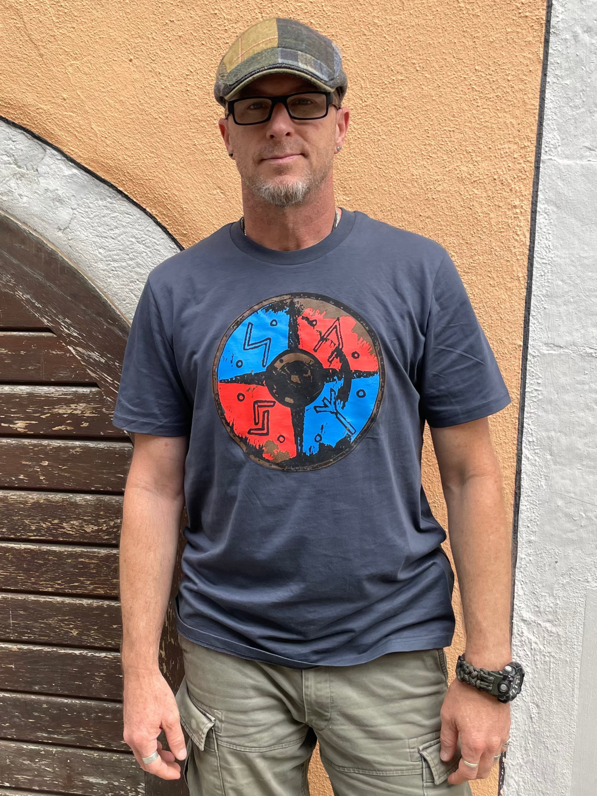 Tweed Isles T-Shirt Viking Runes Shield TShirt
