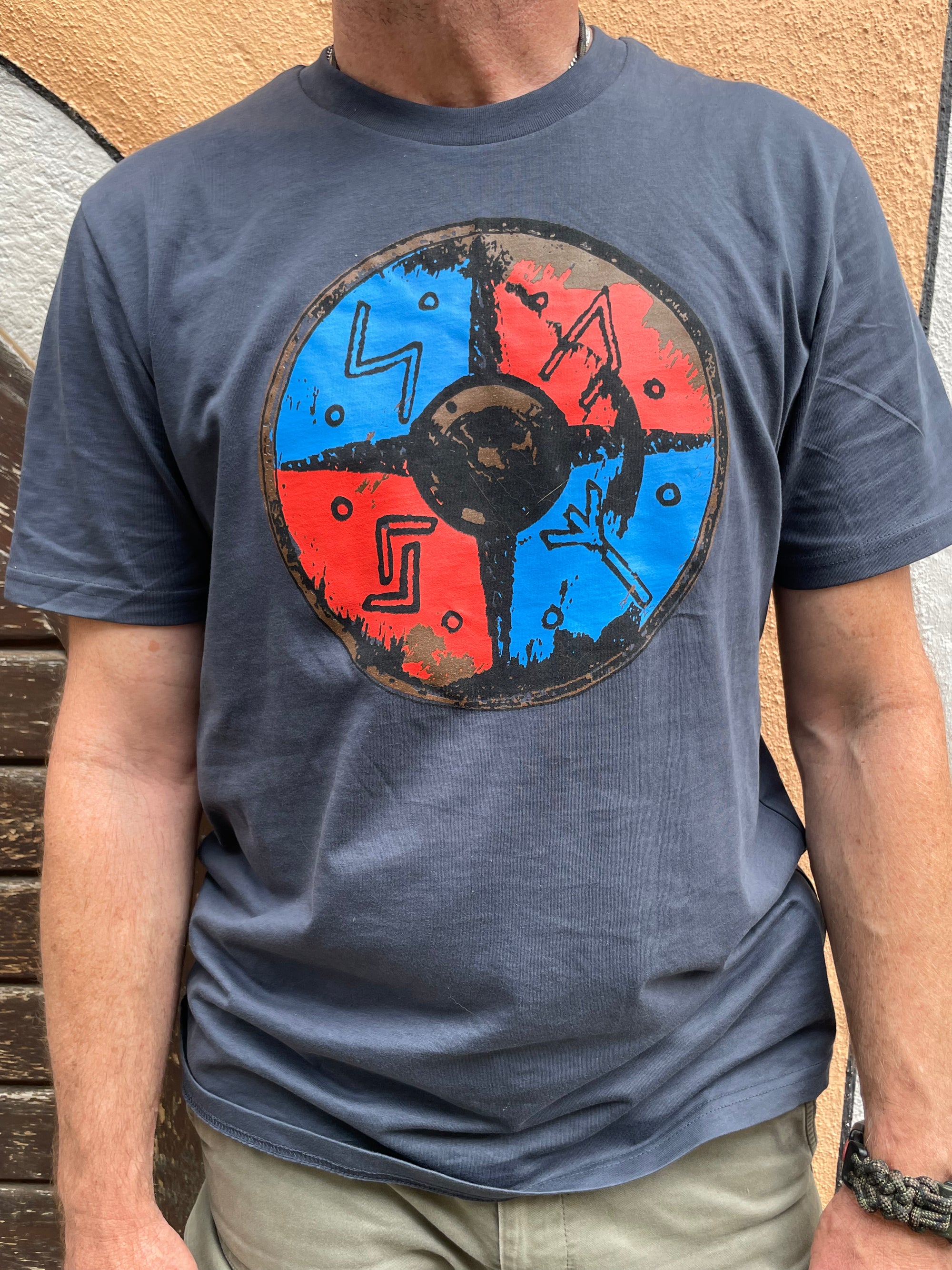 Tweed Isles T-Shirt Viking Runes Shield TShirt