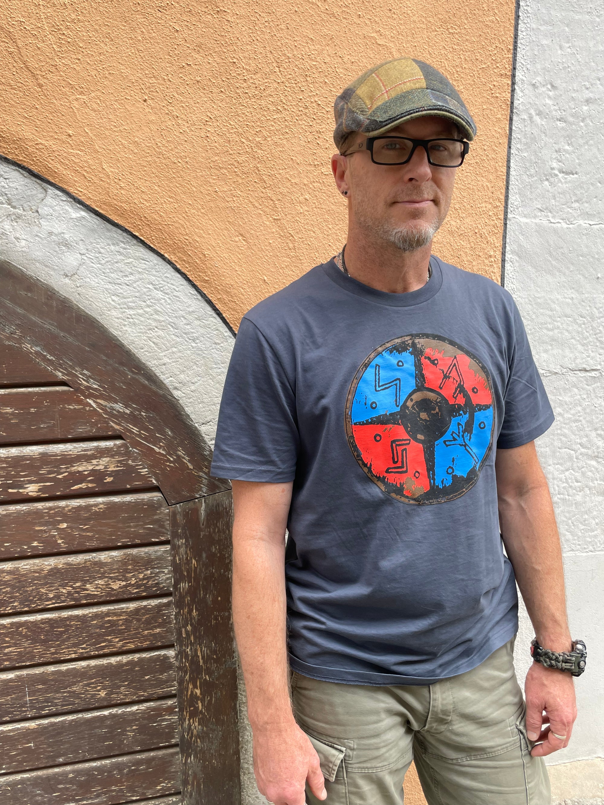 Tweed Isles T-Shirt Viking Runes Shield TShirt