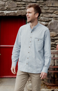 Lee Valley LN12 Grandfather Shirt Linen Light Green