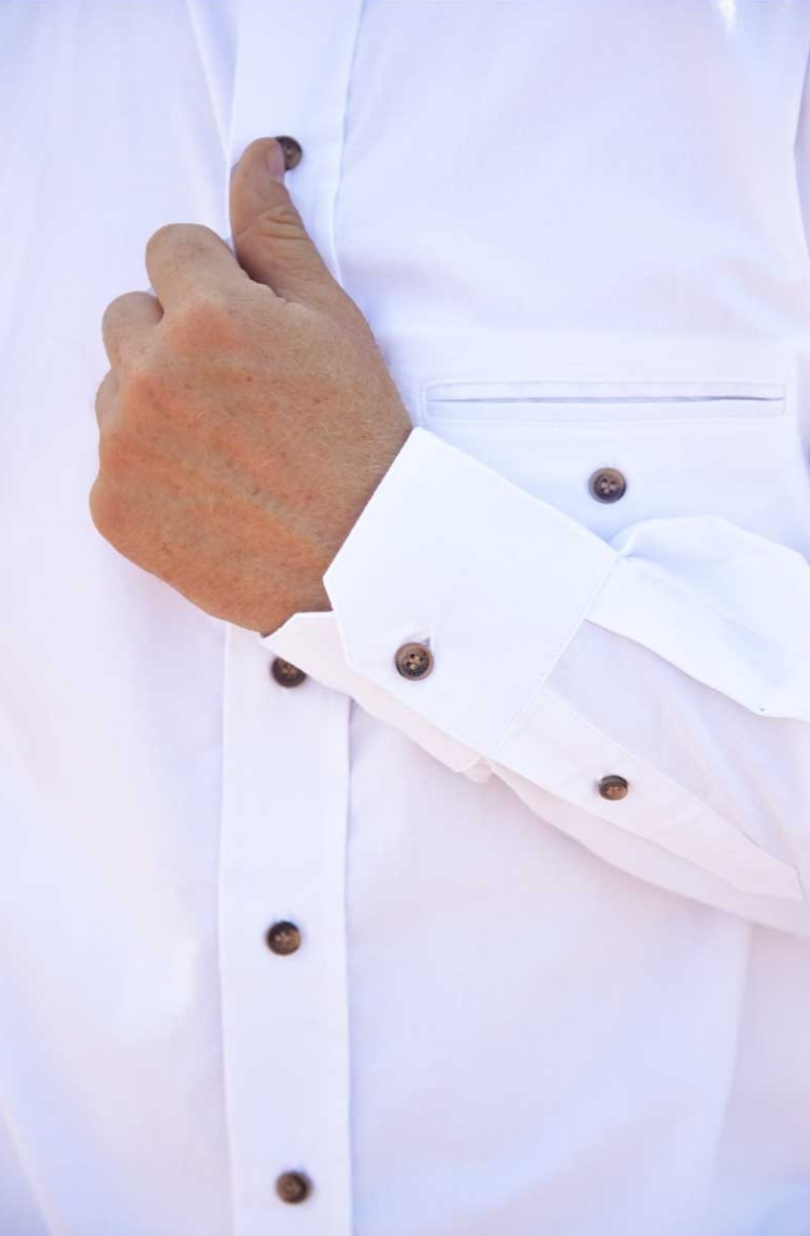 Lee Valley FL43 Grandfather Shirt Cotton White