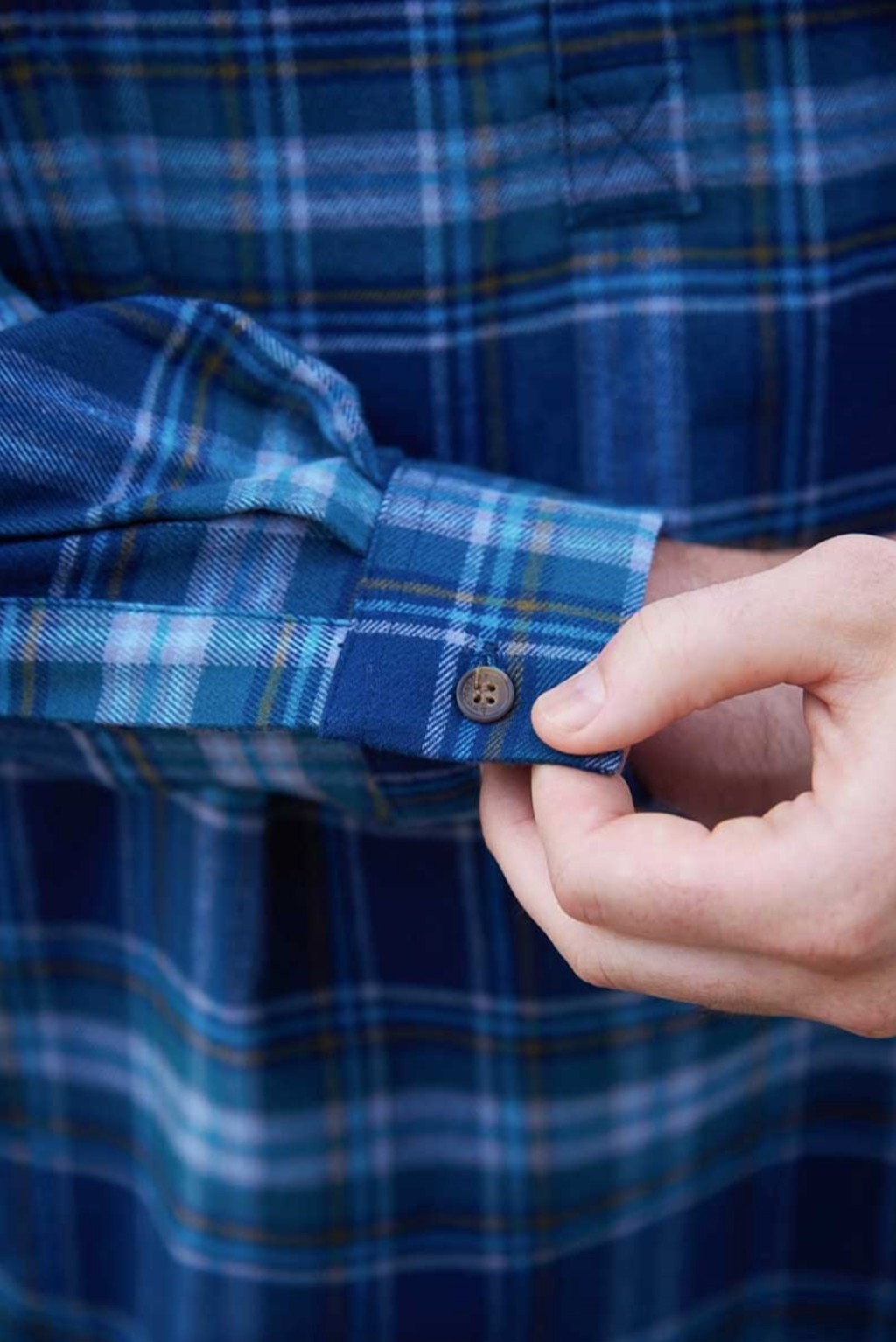 Lee Valley LV8 Grandfather Shirt Flannel Blue Check