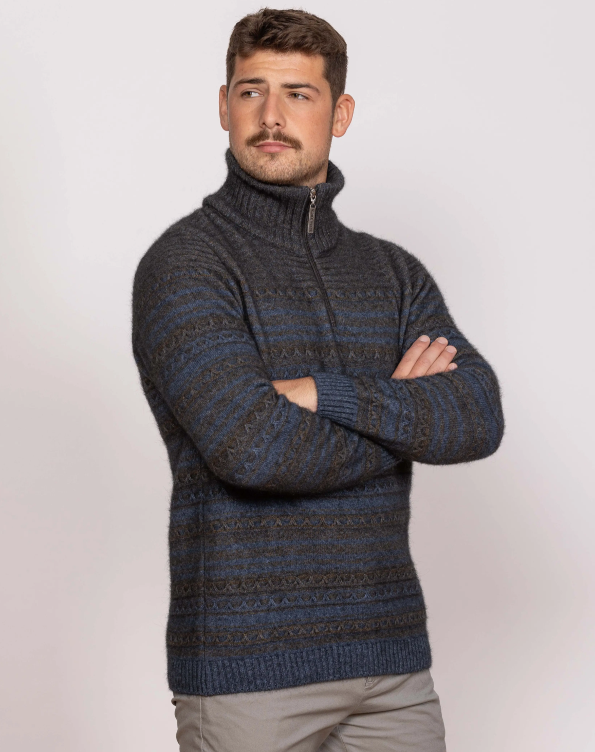 Noble Wilde Artisan Half Zip Men's Pullover Possum-Merino