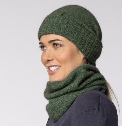 Noble Wilde Beanie Moss Baggie Possum-Merino