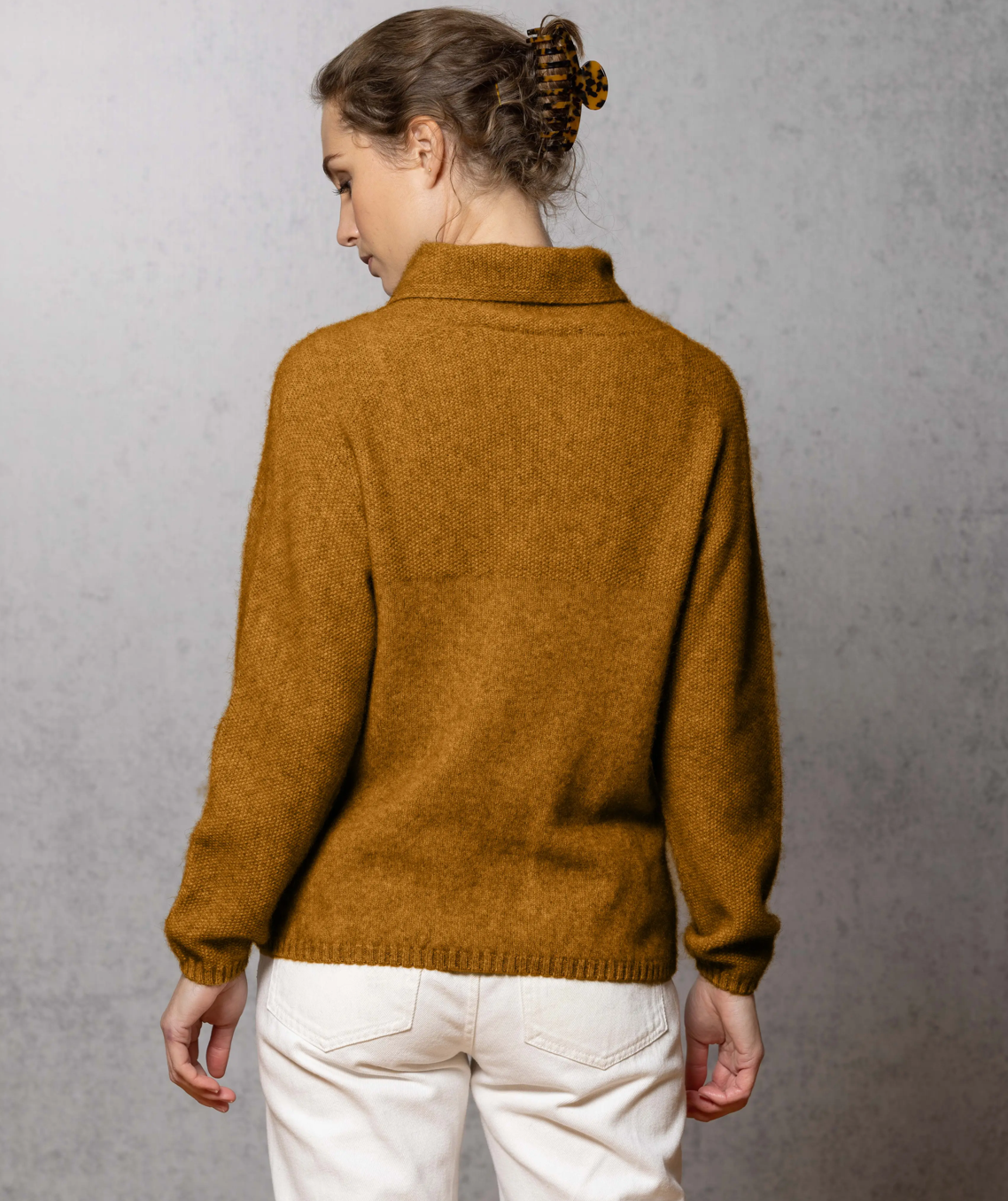 Noble Wilde Ladies Pullover Moss Stitch Cowl Possum-Merino