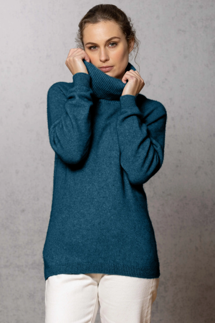 Noble Wilde Ladies Pullover Polo Neck Possum Merino
