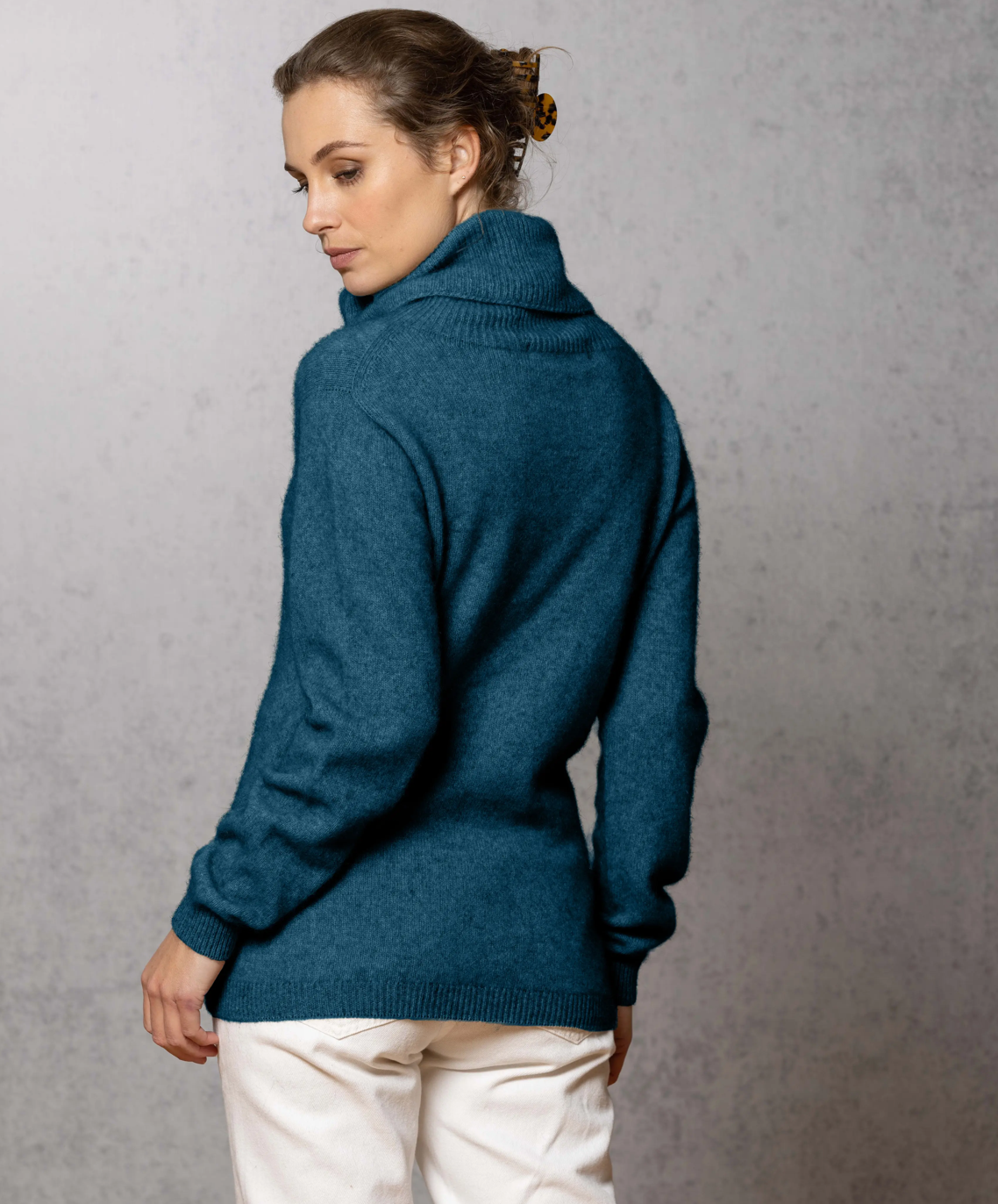 Noble Wilde Ladies Pullover Polo Neck Possum Merino