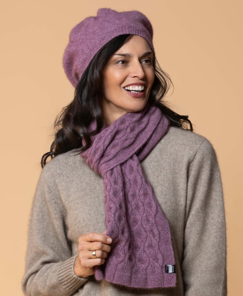Noble Wilde Scarf Leaf Possum-Merino