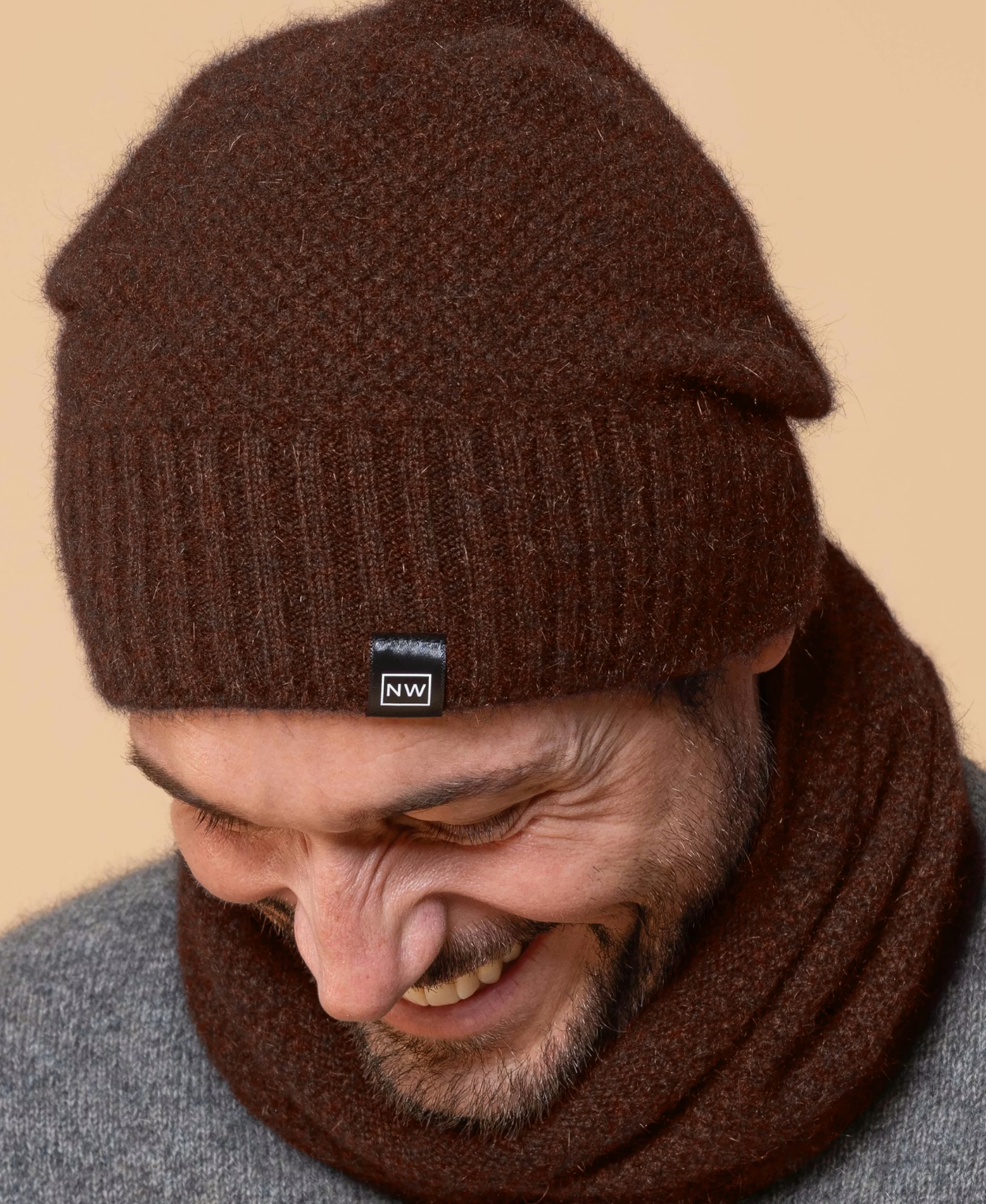 Noble Wilde Beanie Moss Baggie Possum-Merino