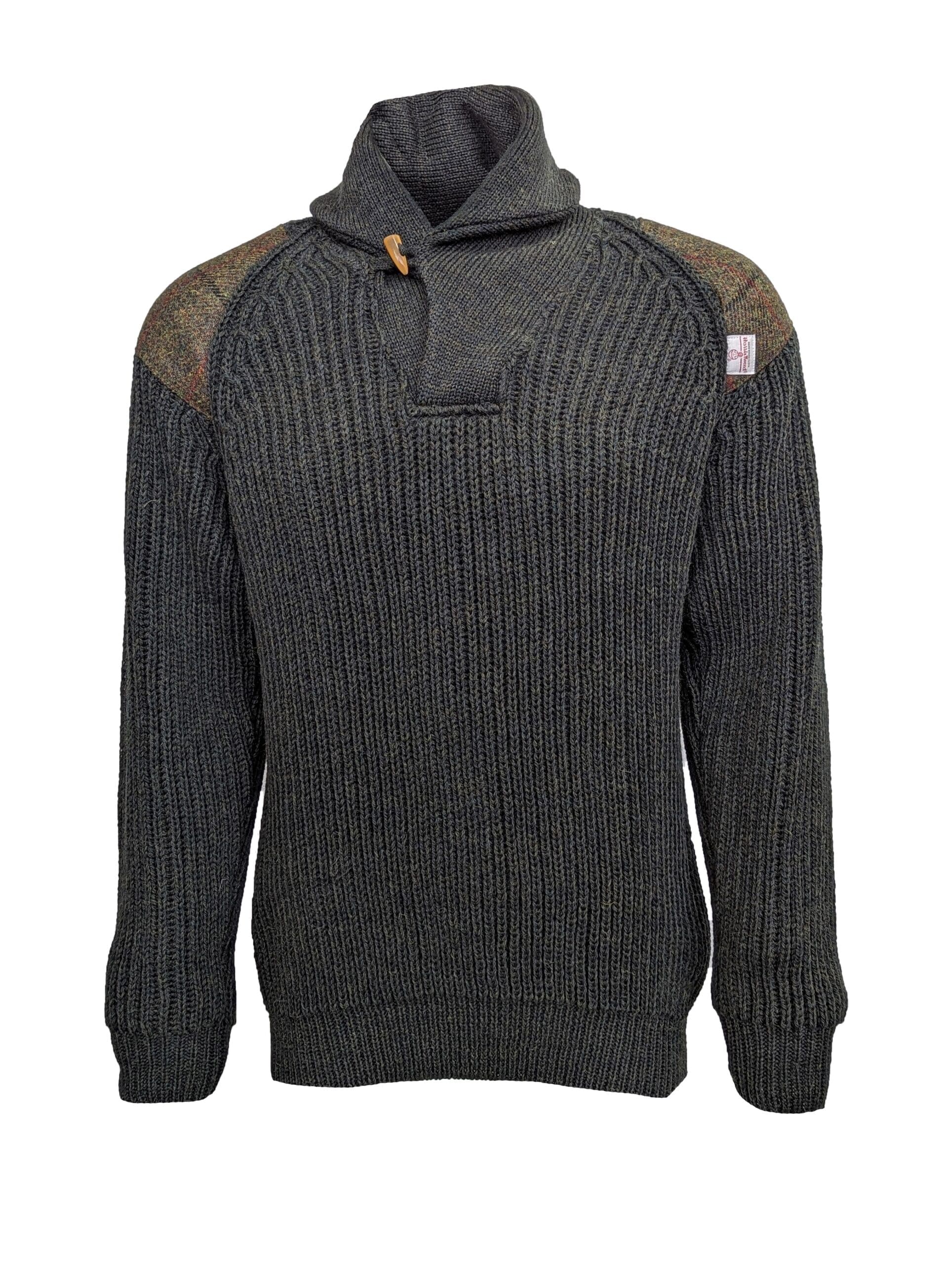 Harris Tweed Shawl Collar Pullover- Outdoor Knitwear Byreman