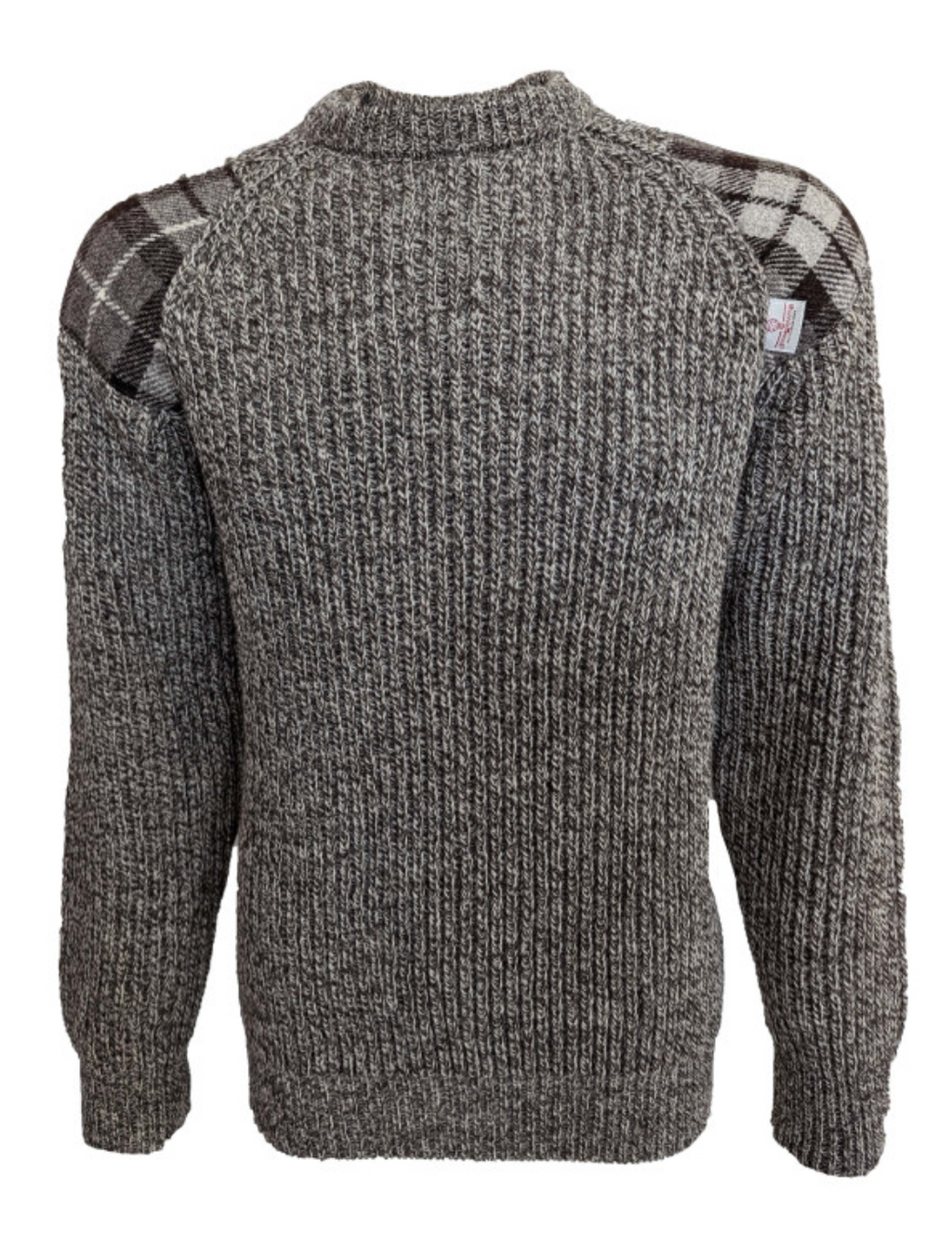 Harris Tweed Patch Crew Pullover- Outdoor Knitwear Gamekeeper
