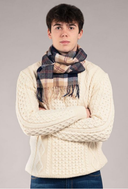 Lochcarron Tartan Scarf Bannockbane Navy