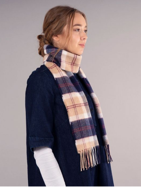 Lochcarron Tartan Scarf Bannockbane Navy