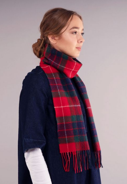 Lochcarron Tartan Scarf Fraser Red Modern