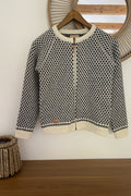Sirri Women's Zip Up Jacket -Blue/White- Faroe Islands Strickjacke