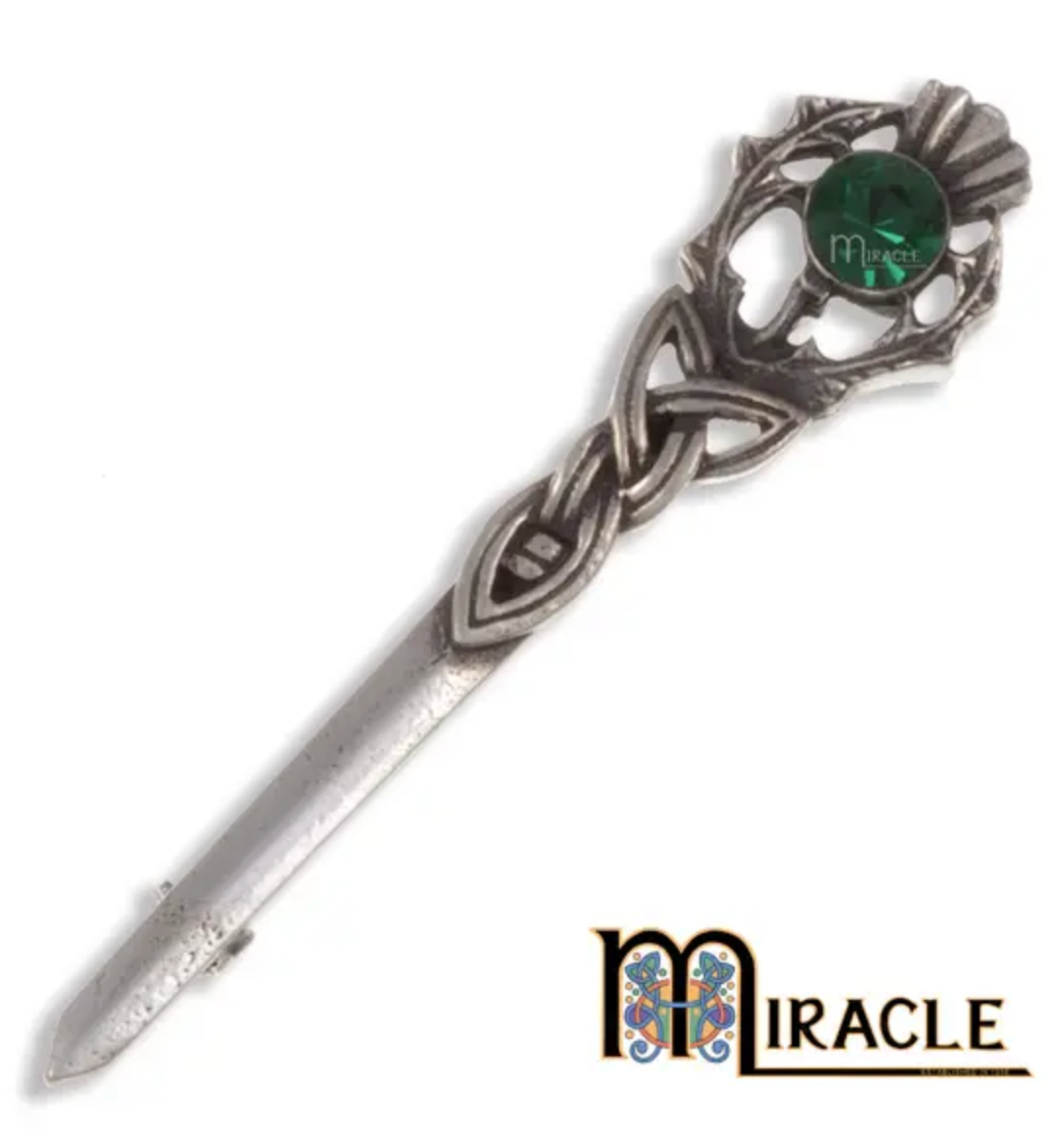 St. Justin MKP614E - Thistle Knotwork Sword Kilt Pin