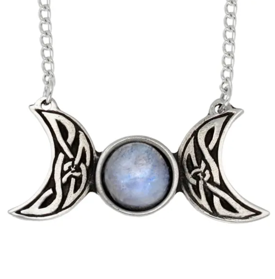 St. Justin PN1065 -Celtic Triple Moon Pendant