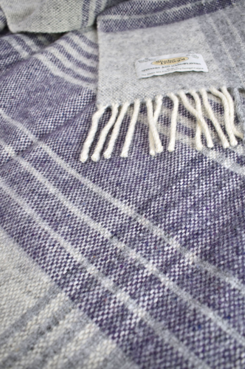 Studio Donegal Throw Plaid Mountain Heather