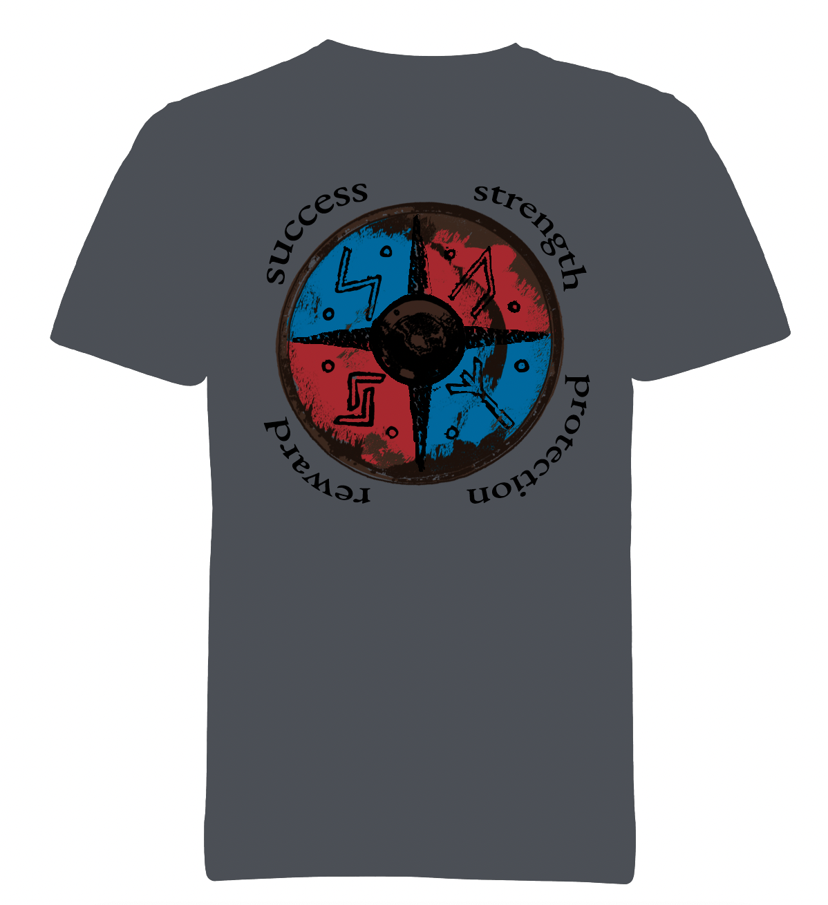 Tweed Isles T-Shirt Viking Runes Shield TShirt