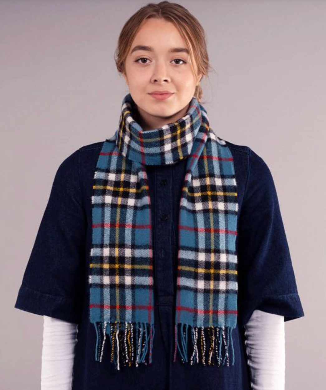 Lochcarron Tartan Scarf Thomson Blue