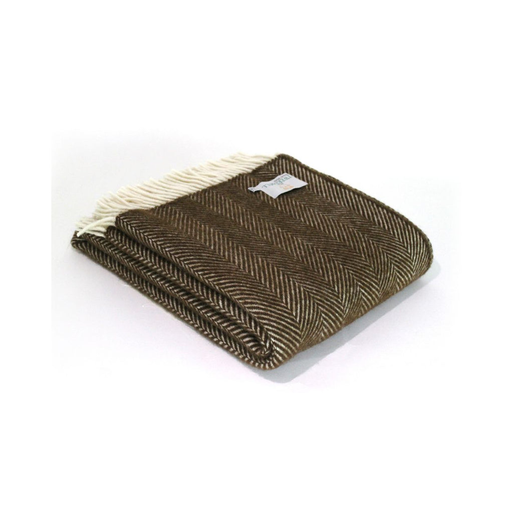 Tweedmill Throw Lifestyle Blanket - Chocolate Fishbone