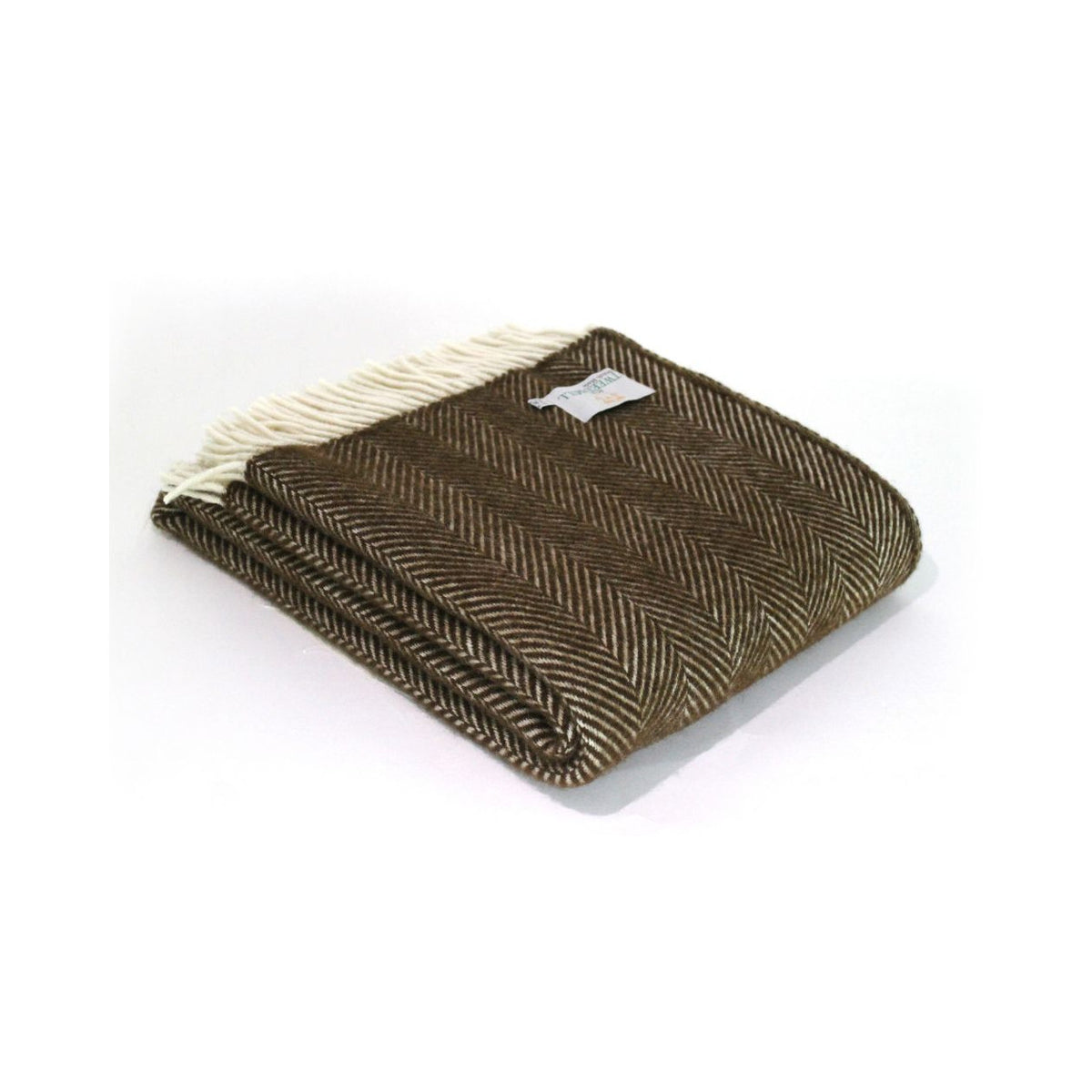 Tweedmill Throw Lifestyle Blanket - Chocolate Fishbone