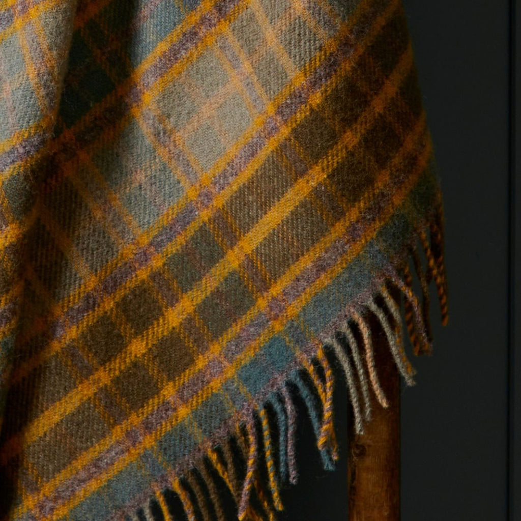 Tweedmill Throw Lifestyle Blanket - Cottage Mustard