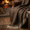 Tweedmill Throw Lifestyle Blanket - Chocolate Fishbone