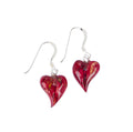Heathergems Small Quirky Heart Drop Earrings SE37