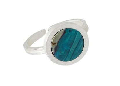 Heathergems ROUND SILVER SATIN ring SR8