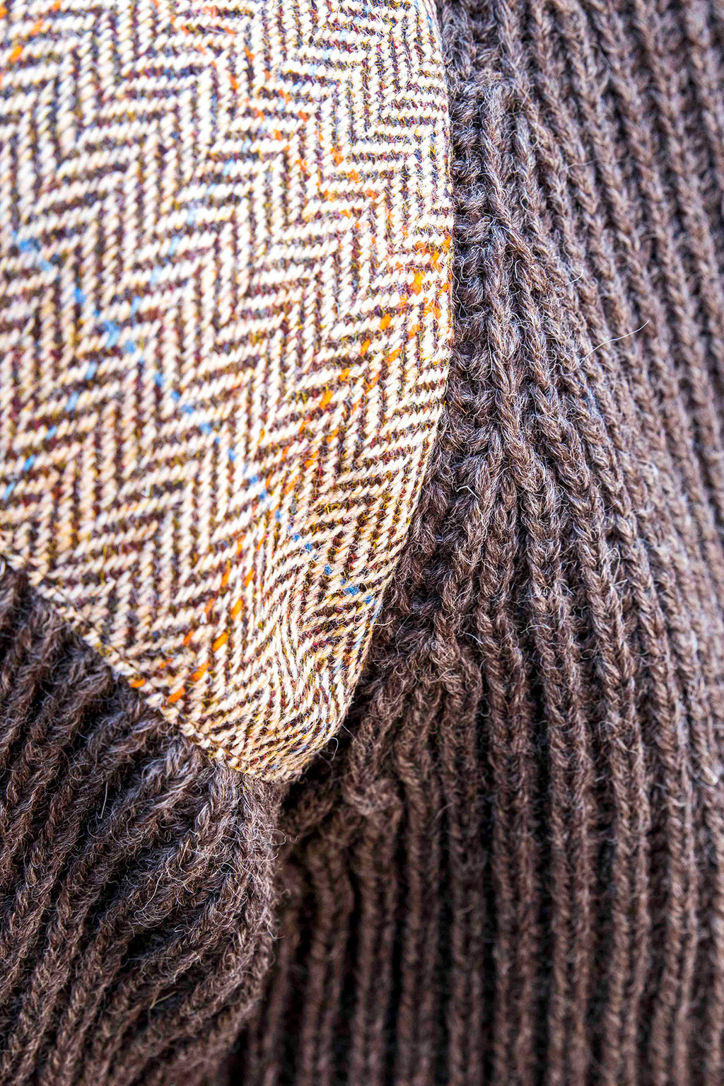 Harris Tweed Patch Crew Pullover- Outdoor Knitwear Gamekeeper