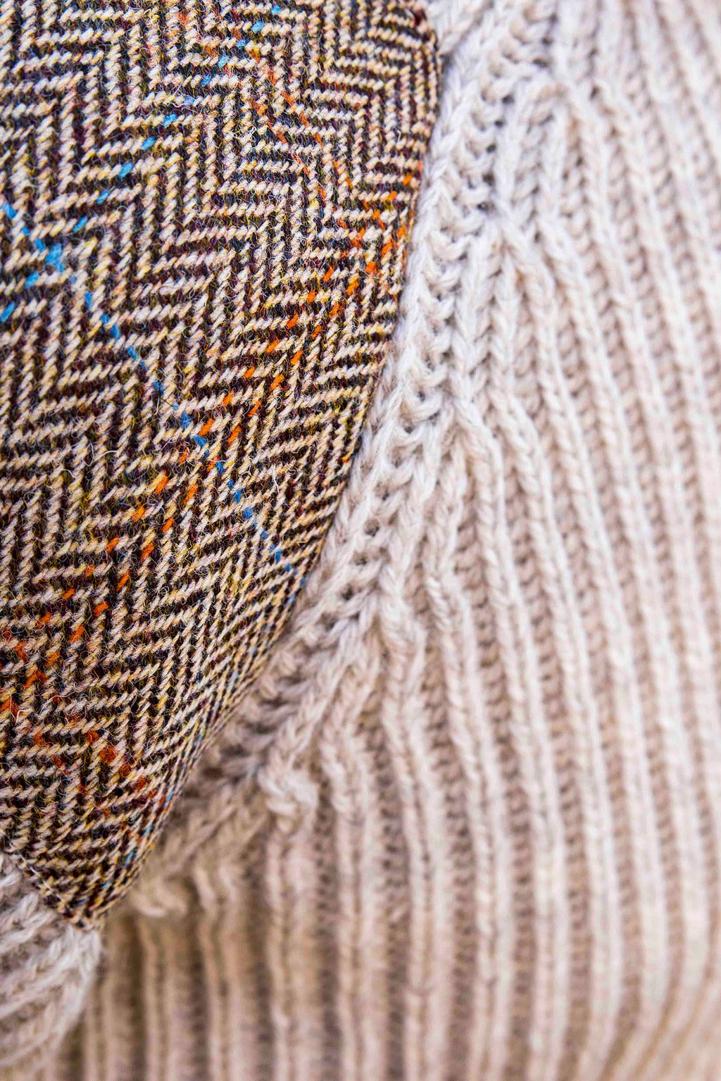 Harris Tweed Patch Crew Pullover- Outdoor Knitwear Gamekeeper