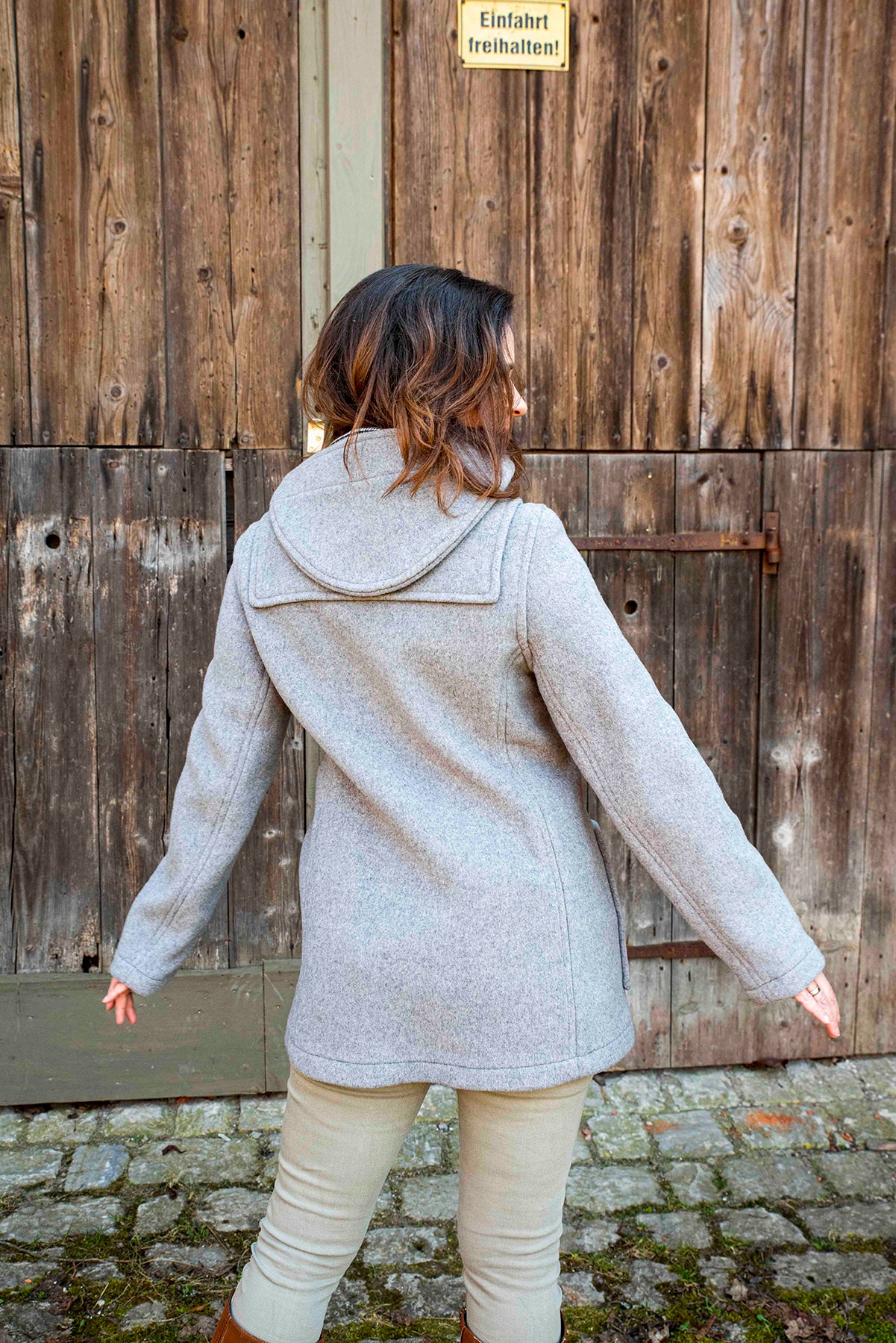 Gloverall Women's Duffle Coat Silver