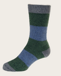 Noble Wilde Sock Striped Hoop Possum-Merino