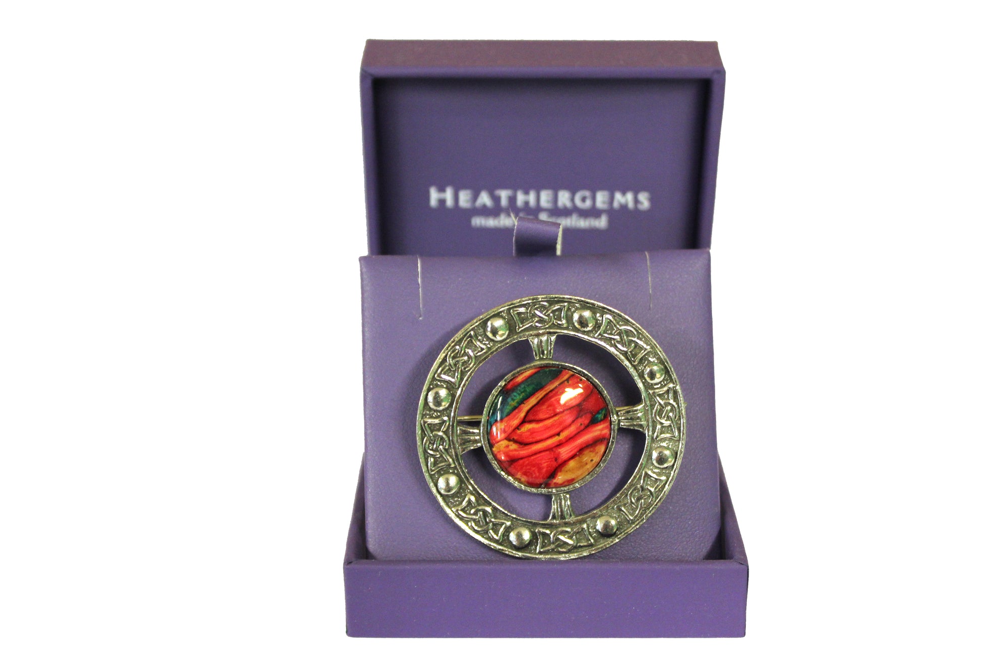 Heathergems Pewter Plaid Brooch HB50