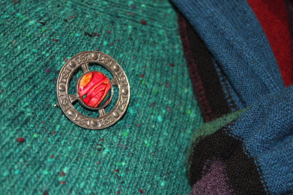 Heathergems Pewter Plaid Brooch HB50