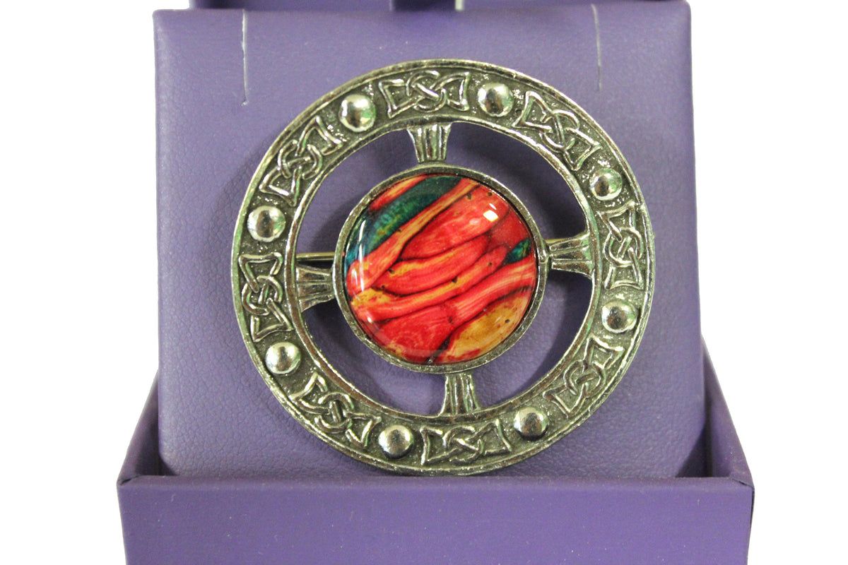 Heathergems Pewter Plaid Brooch HB50