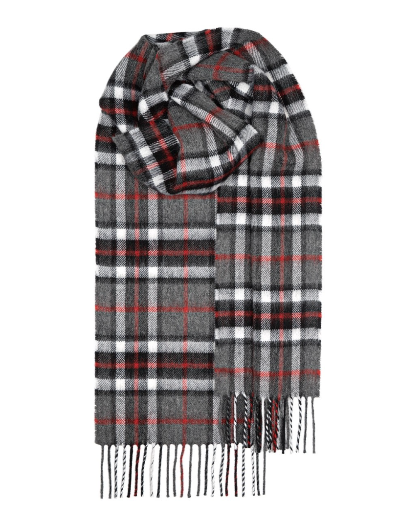 Lochcarron Tartan Scarf Thomson Grey