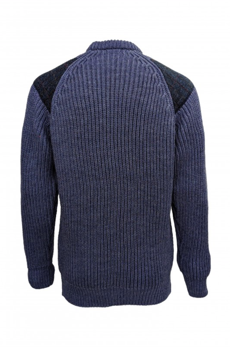Harris Tweed Patch Crew Pullover- Outdoor Knitwear Gamekeeper