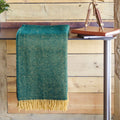 Tweedmill Throw Lifestyle Blanket - Emerald & Mustard Herringbone
