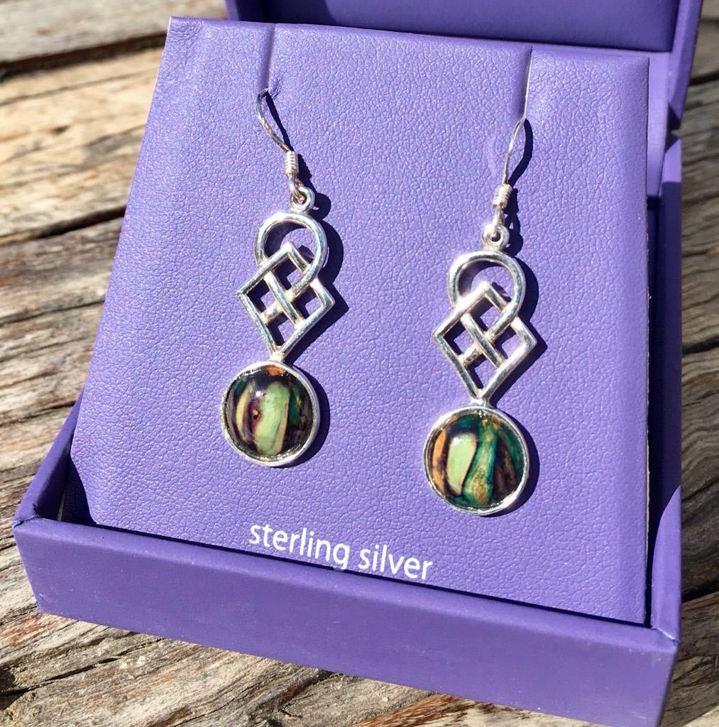 Heathergems Celtic Silver Dop Earrings SE30